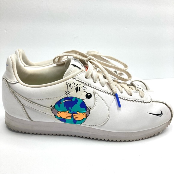 Nike Cortez Steve Harrington Earth Day Sneaker Shoes Size 8 White - Picture 3 of 16